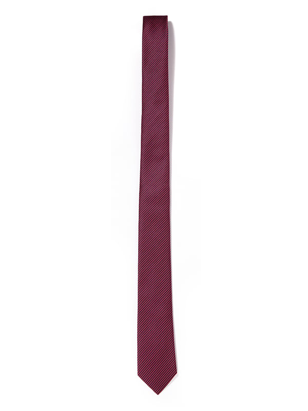 ZOD! Striped Red Microfibre Tie