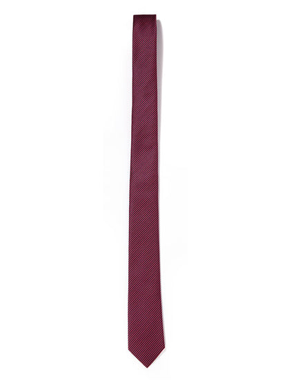 ZOD! Striped Red Microfibre Tie