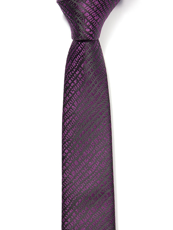 ZOD! Structure Aubergine Microfibre Tie