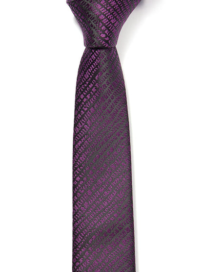 ZOD! Structure Aubergine Microfibre Tie