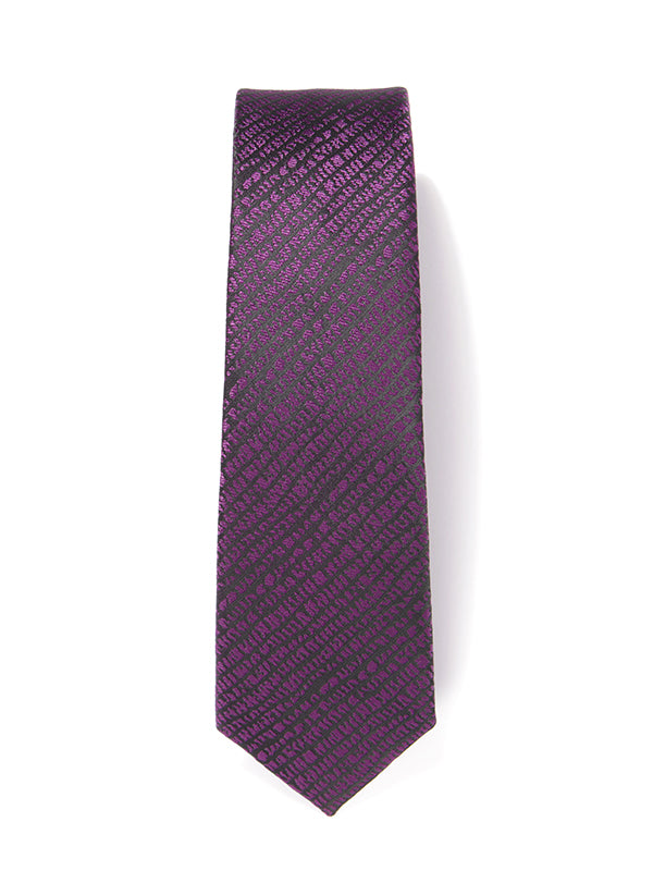 ZOD! Structure Aubergine Microfibre Tie