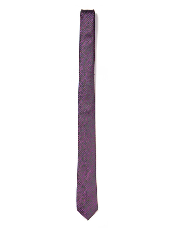 ZOD! Structure Aubergine Microfibre Tie