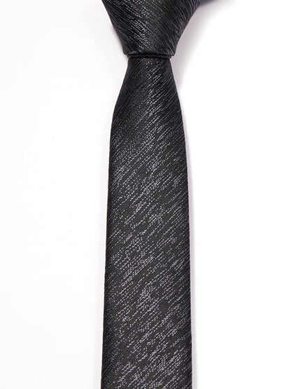 ZOD! Structure Black Microfibre Tie