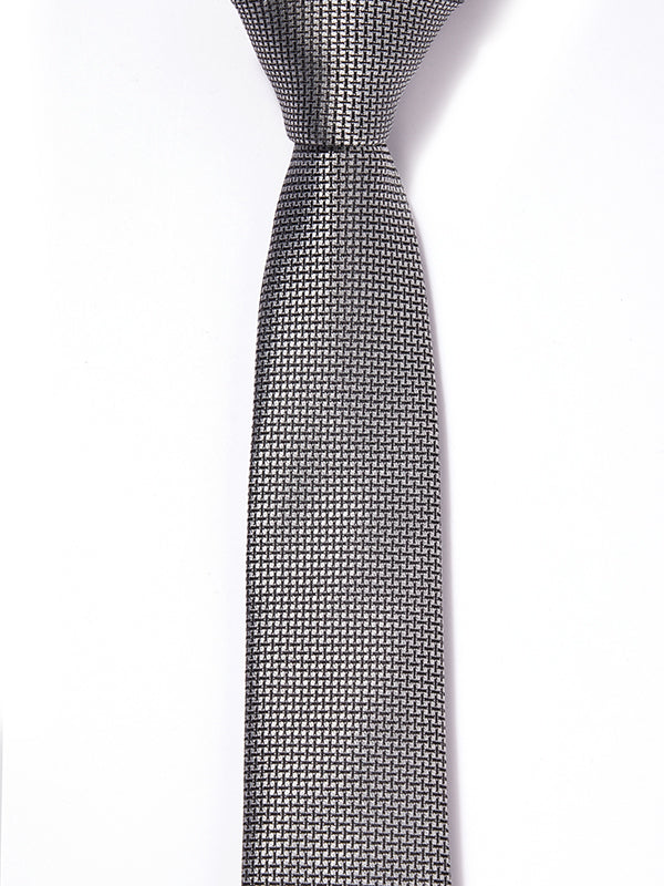 ZOD! Structure Dark Grey Microfibre Tie