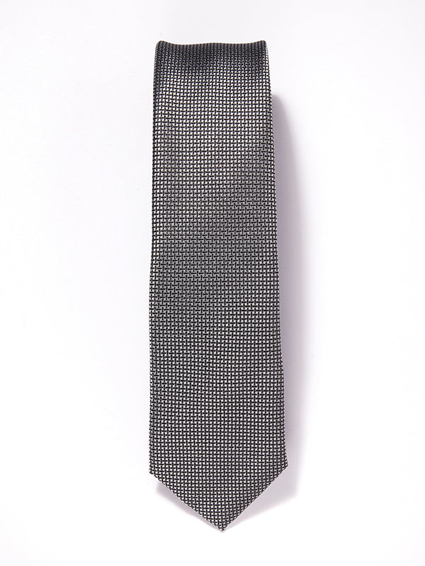 ZOD! Structure Dark Grey Microfibre Tie