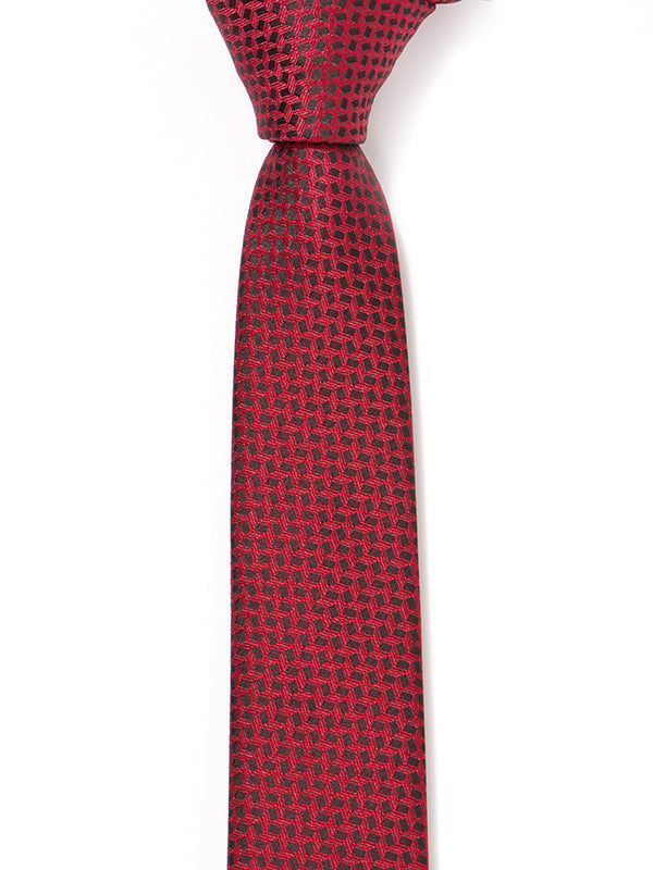 ZOD! Structure Red Microfibre Tie