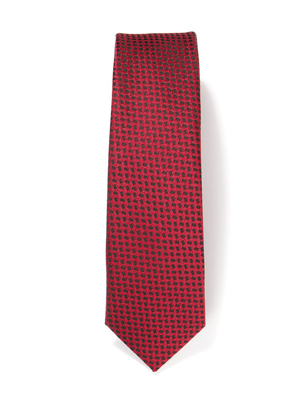 ZOD! Structure Red Microfibre Tie